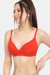 Rosaline Padded Non Wired Medium Coverage T-Shirt Bra - Valiant Poppy — thumbnail 3